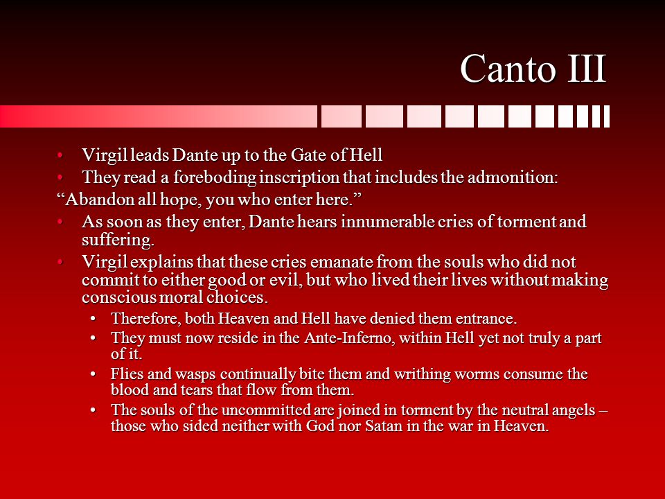 Dante s Inferno Canto III. ppt video online download